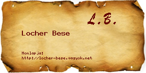 Locher Bese névjegykártya