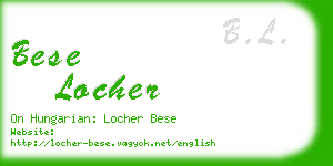 bese locher business card